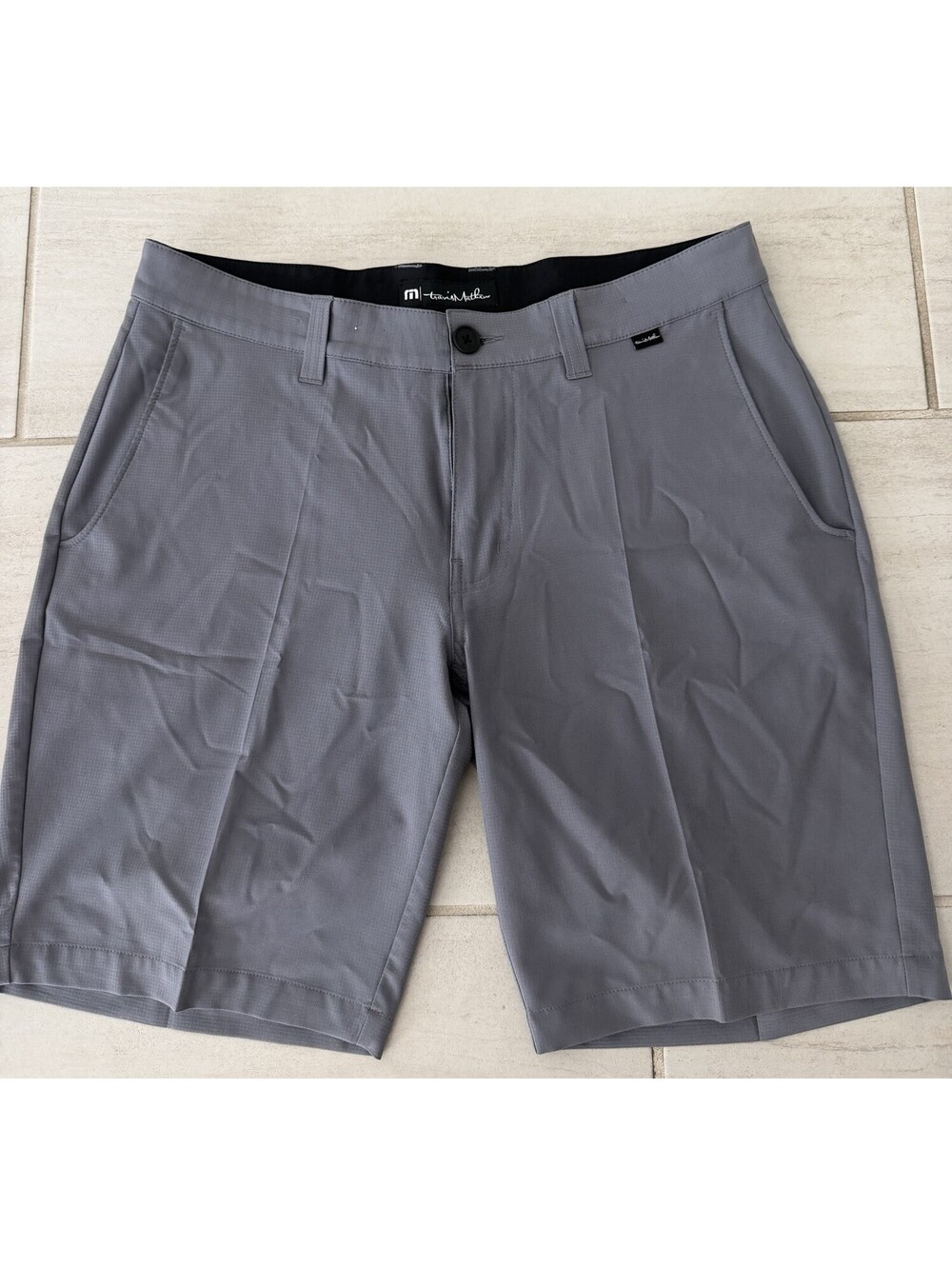 NWOT TravisMathew Golf Shorts Mens 32 Grey Performance Stretch solid